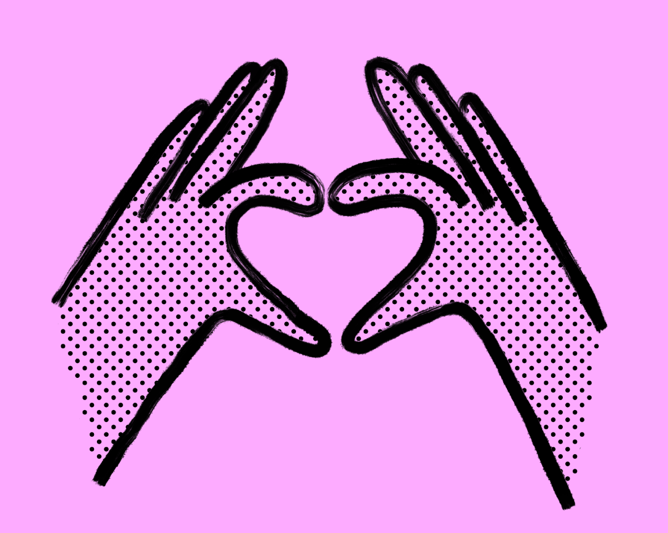 Two hands making a heart shape